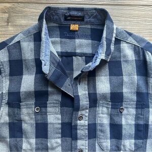 Tailor Vintage | Luxe Performance Plaid Flannel in Grey/Navy (Small)